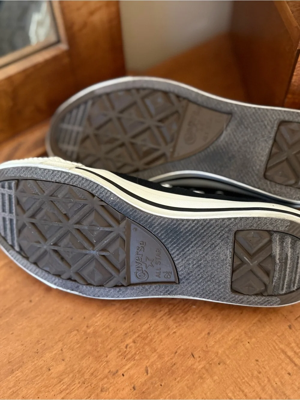 Converse Black and White Low-Top Canvas Sneakers - Picture 3 of 4